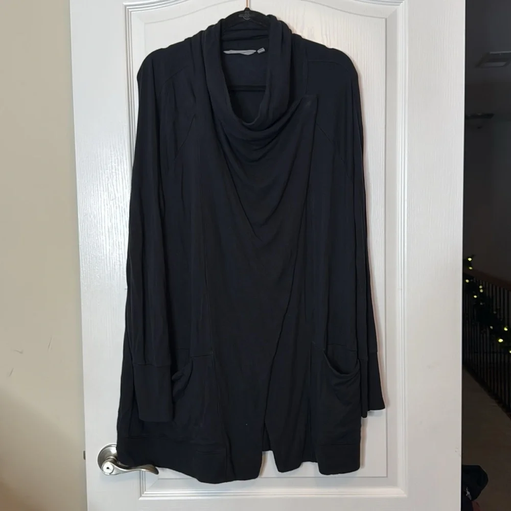 Athleta Studio Wrap Black Cardigan XL - Picture 4 of 16